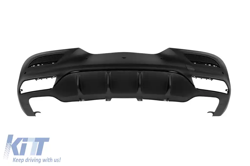 Difuzor tip GLE63 cu capace cromate pentru bara spate A Design potrivit pentru Mercedes GLE Coupe C292 2016-2019 -oo--oo-, cu garnitură de lac negru-image-6138693