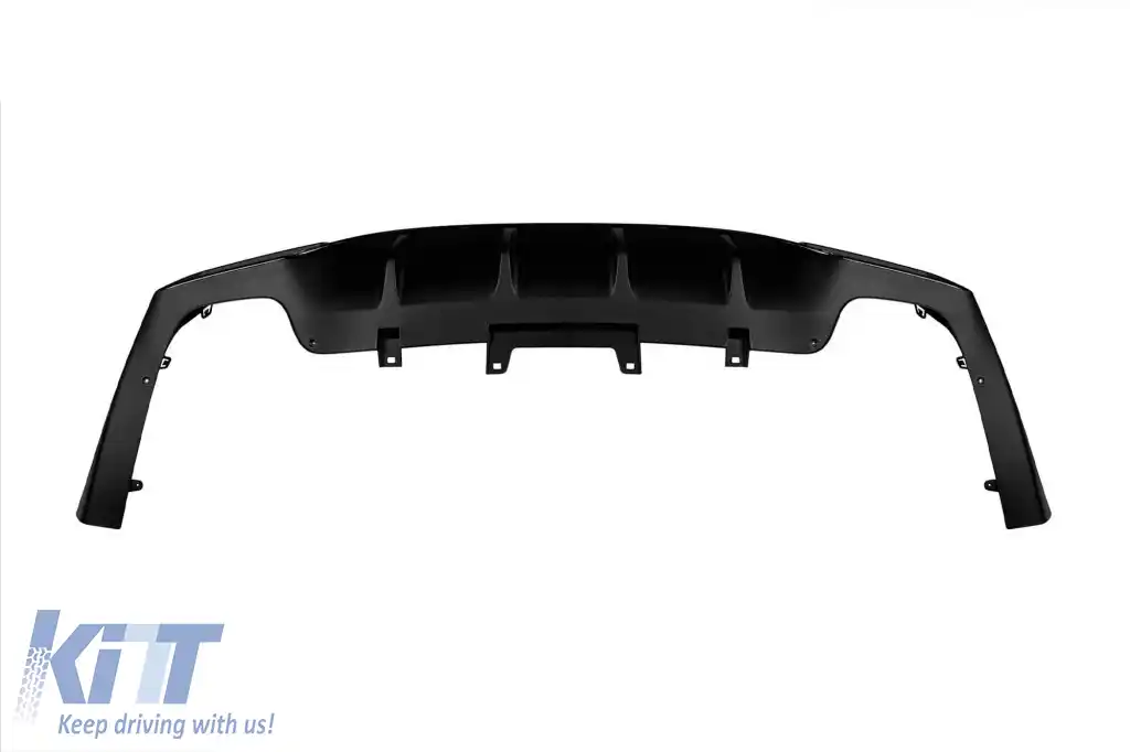 Difuzor tip GLE63 cu capete negre potrivit pentru bara spate A Design pe Mercedes GLE Coupe C292 2015-2019 -oo--oo-, cu garnitură neagră-image-6264611