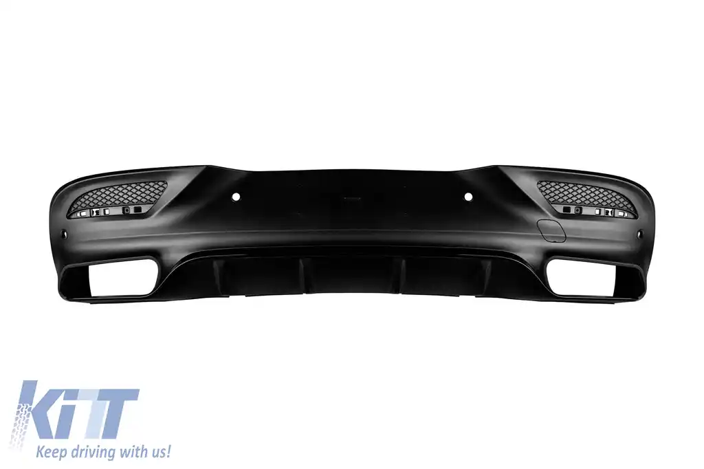 image-60-Difuzor tip GLE63 potrivit pentru bara de protecție spate A Design a Mercedes GLE Coupe C292 2015-2018 -oo--oo-, cu garnitură neagră