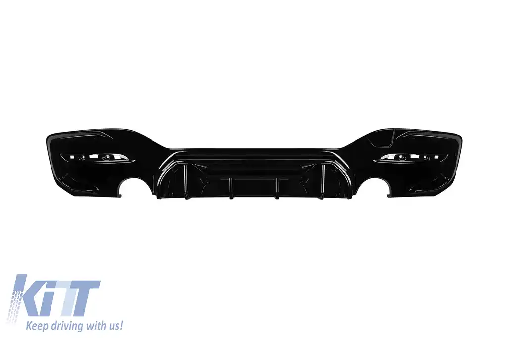 Difuzor tip M Competition potrivit pentru bara spate M Technik pe BMW Seria 1 F20 5 uși, F21 3 uși 2015-2019 -o---o-, lac negru