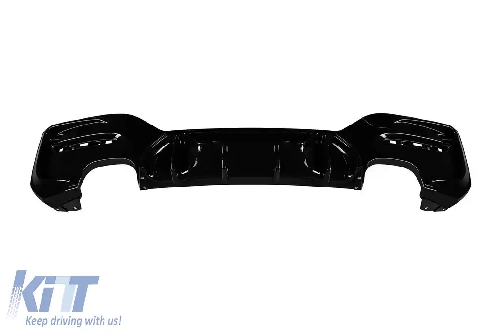 Difuzor tip M Competition potrivit pentru bara spate M technik pe BMW Seria 1 F20 5 uși, F21 3 uși 2015-2019 -oo-oo-, lac negru