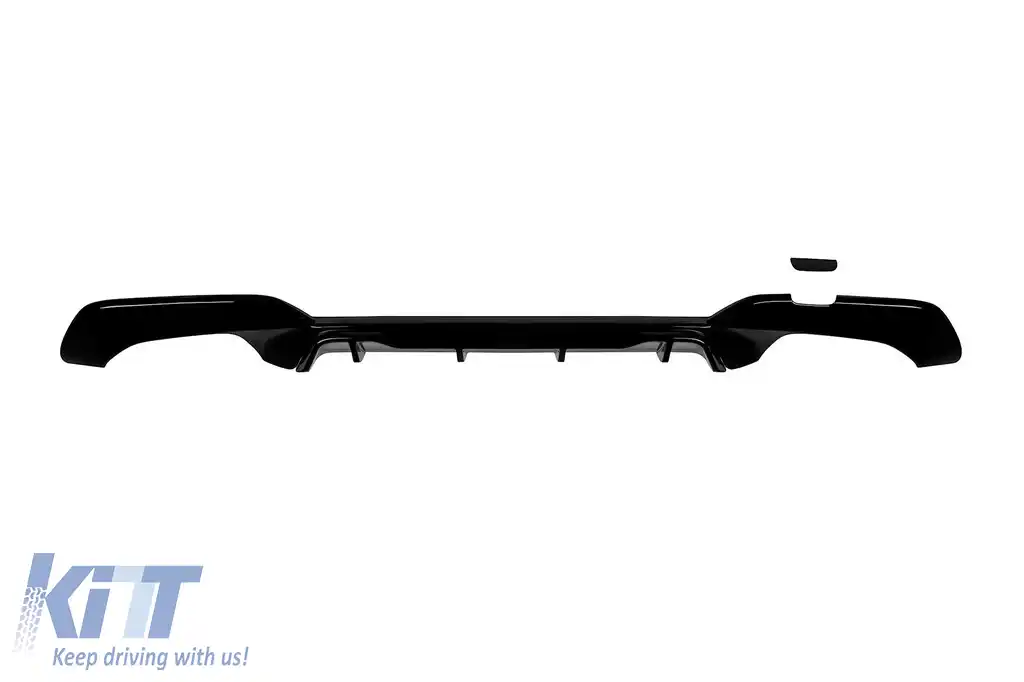 Difuzor tip M Competition potrivit pentru bara spate M Technik pe BMW Seria 3 G20 sedan, G21 touring 340i după 2019 -oo--oo-, lac negru