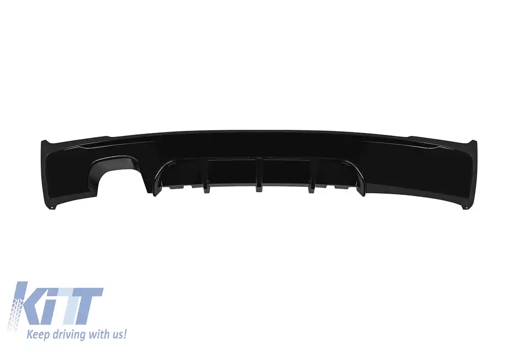 Difuzor tip M Performance Design Design potrivit pentru bara spate M Technik la BMW Seria 2 F22 Coupe, F23 Cabriolet după 2013 -oo---, lac negru