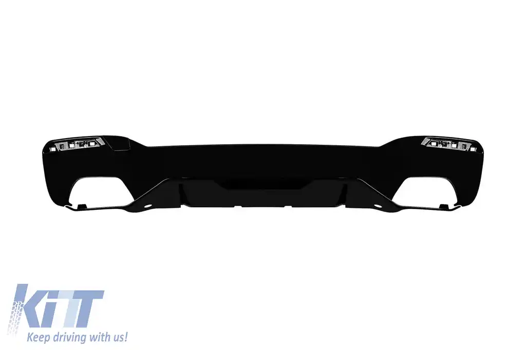 Difuzor tip M Performance Design Design potrivit pentru versiunea 530, 540 cu bara spate M Technik pentru BMW Seria 5 G30 sedan, G31 break 530i după 2017 -o---o-, lac negru