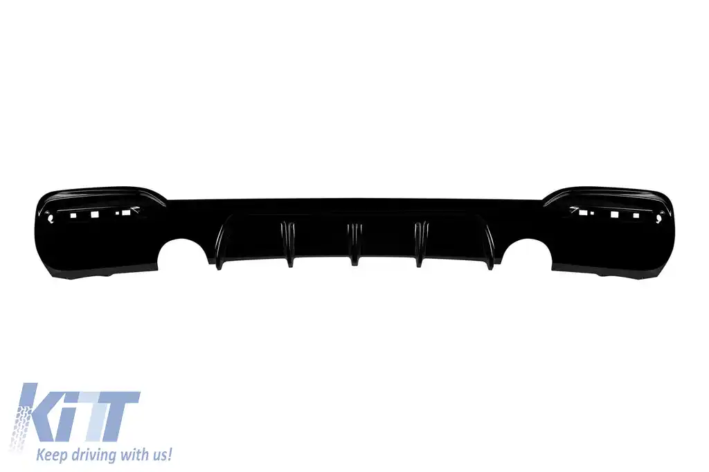 Difuzor tip M Performance Design Design potrivit pentru bara spate M Technik pe BMW Seria 3 F34 GT 2013-2016, -o---o-, lac negru