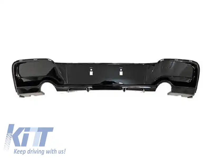 Difuzor tip M Performance Design Design potrivit pentru bara spate M Technik pe BMW Seria 1 F20 2010-2015, lac negru