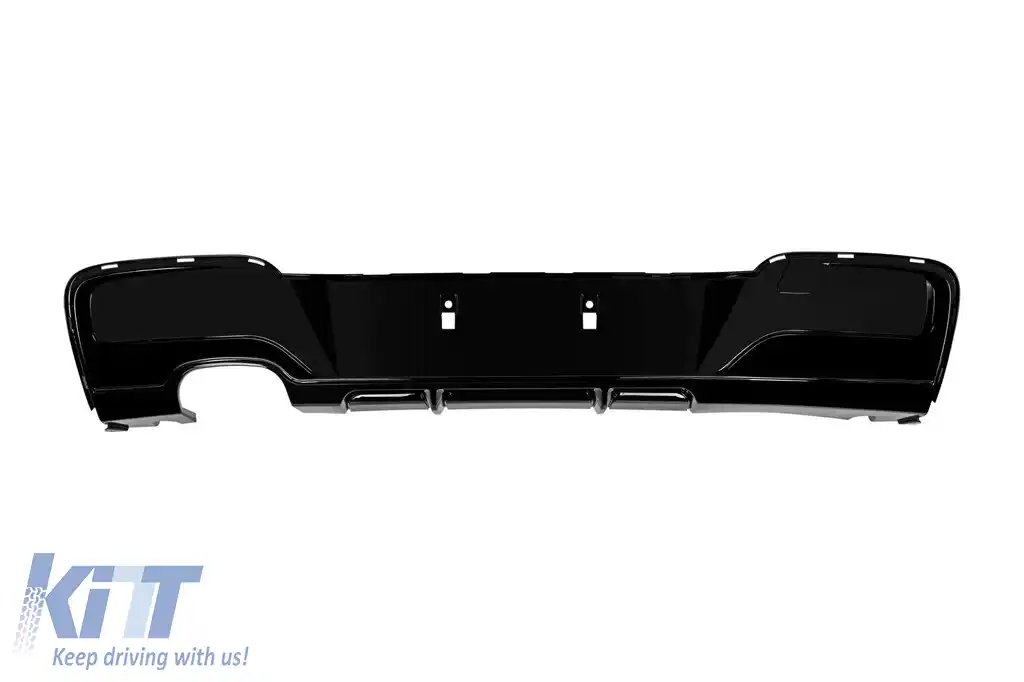 Difuzor tip M Performance Design Design potrivit pentru bara spate M technik pe BMW Seria 1 F20 2010-2015 -oo----, lac negru