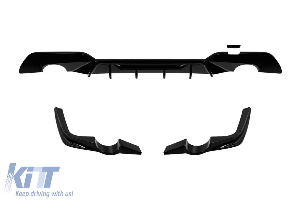 Difuzor tip M Performance Design Design potrivit pentru barele M de la BMW seria 3 G20, G21 după 2019, lac negru