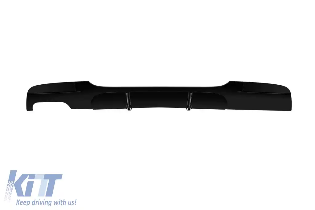 Difuzor tip M Performance Design Design potrivit pentru bara spate M Technik pe BMW Seria 3 E90 sedan, E91 break 2004-2011 -oo---, lac negru