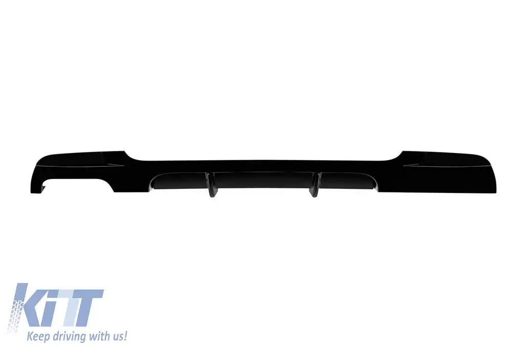 Difuzor tip M Performance Design Design potrivit pentru bara de protecție M Technik din spate pe BMW Seria 3 E92 Coupe 2007-2013, E93 Cabriolet 2007-2014 -oo---, lac negru