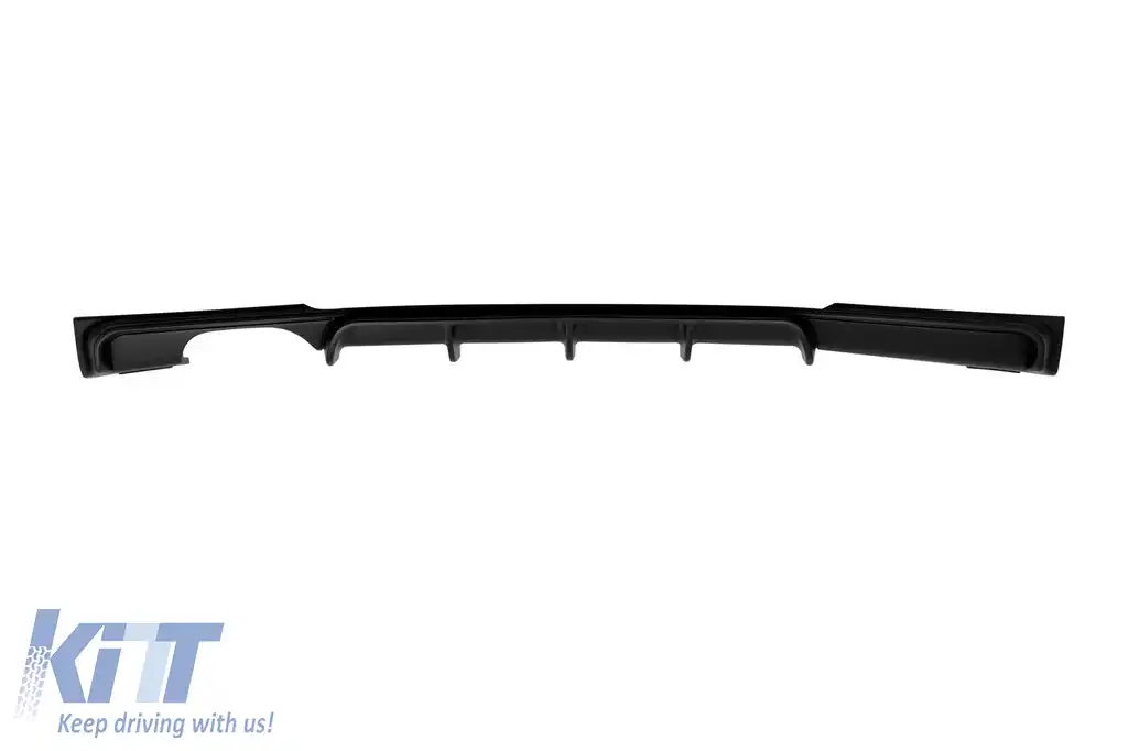 Difuzor tip M Performance Design Design potrivit pentru bara spate M Technik pe BMW Seria 3 F30 sedan, F31 break 2011-2019 -oo---, negru mat