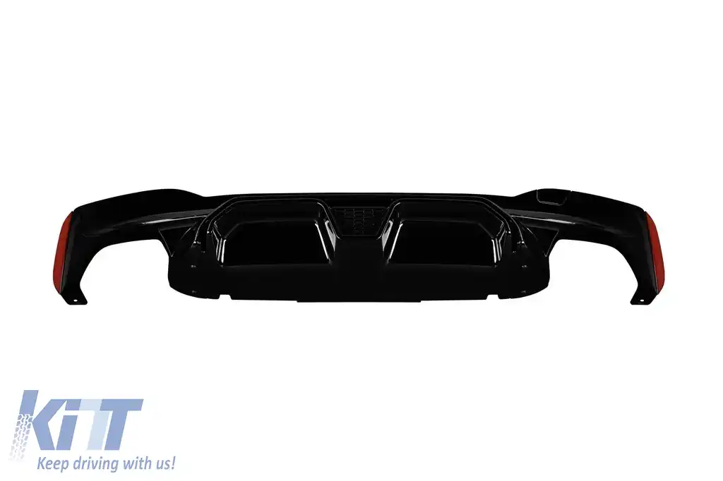 Difuzor tip M5 CS potrivit pentru bara M din spate a BMW Seria 5 G30 2018-2022 lac negru