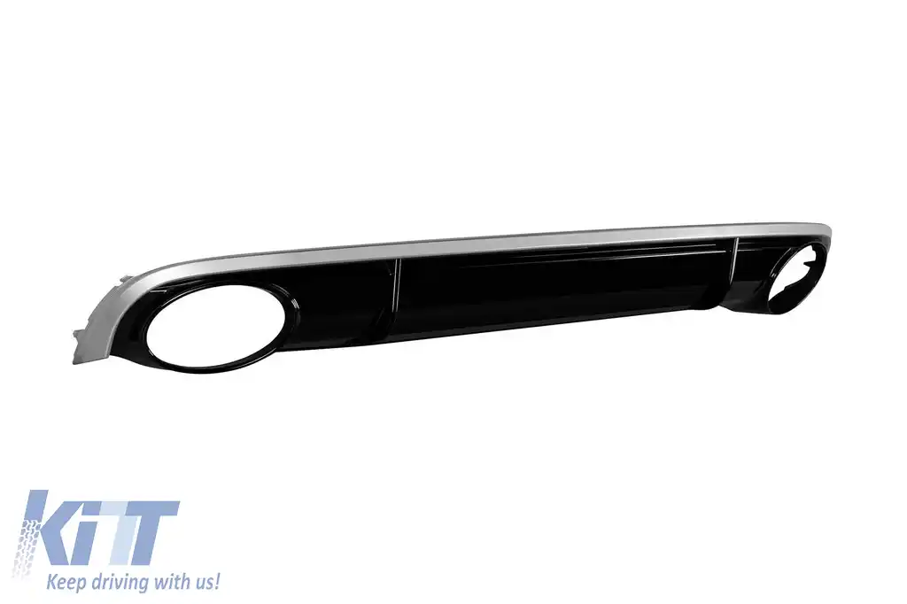 Difuzor tip RS7 cu capete cromate potrivit pentru bara spate standard a Audi A7 Sportback 2010-2014 -O--O--image-6162884