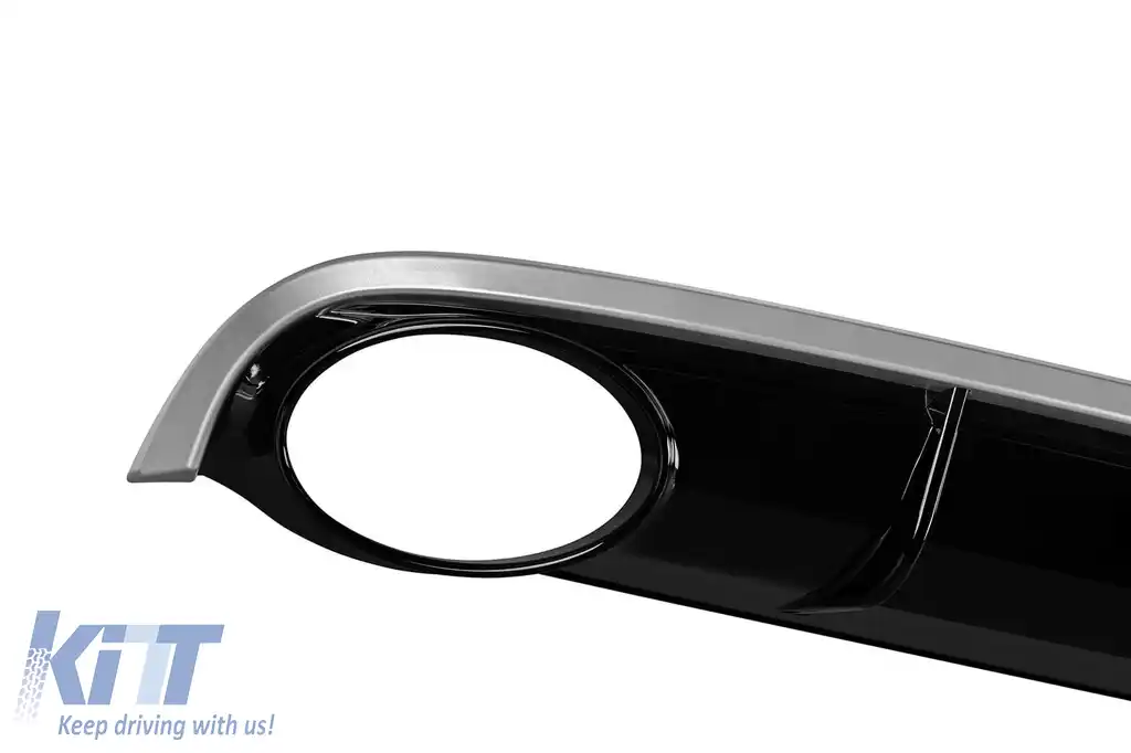 Difuzor tip RS7 cu capete cromate potrivit pentru bara spate standard a Audi A7 Sportback 2010-2014 -O--O--image-6162888