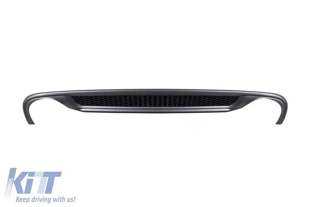 Difuzor tip S-line cu capete cromate potrivit pentru bara spate standard a Audi A4 sedan 2012-2015 -oo--oo--image-6148351