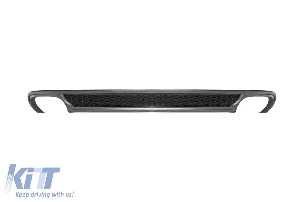 image-19-Difuzor tip S-line potrivit pentru bara de protecție spate standard a Audi A6 sedan 2011-2015 -oo--oo-