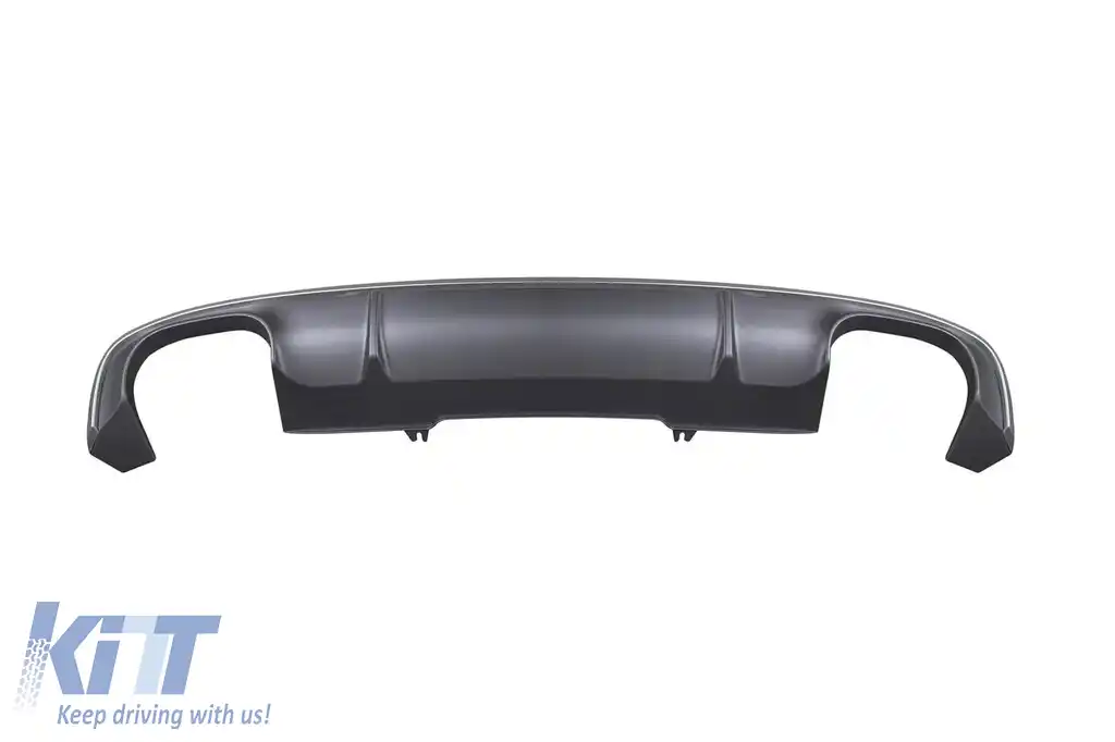 Difuzor tip S4 potrivit pentru bara spate S-line pe Audi A4 B9 sedan, break 2015-2019 -oo--oo-