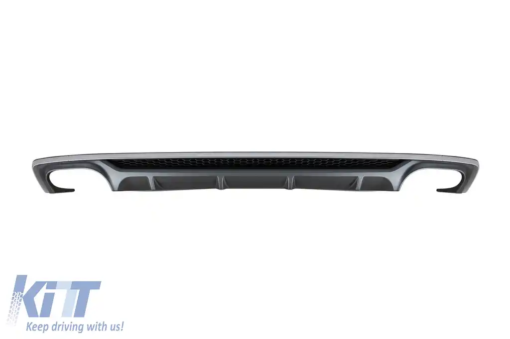 Difuzor tip S5 cu capete cromate potrivit pentru bara spate S-line pe Audi A5 Sportback, Coupe, Cabrio 2016-2020 -oo--oo--image-6148404