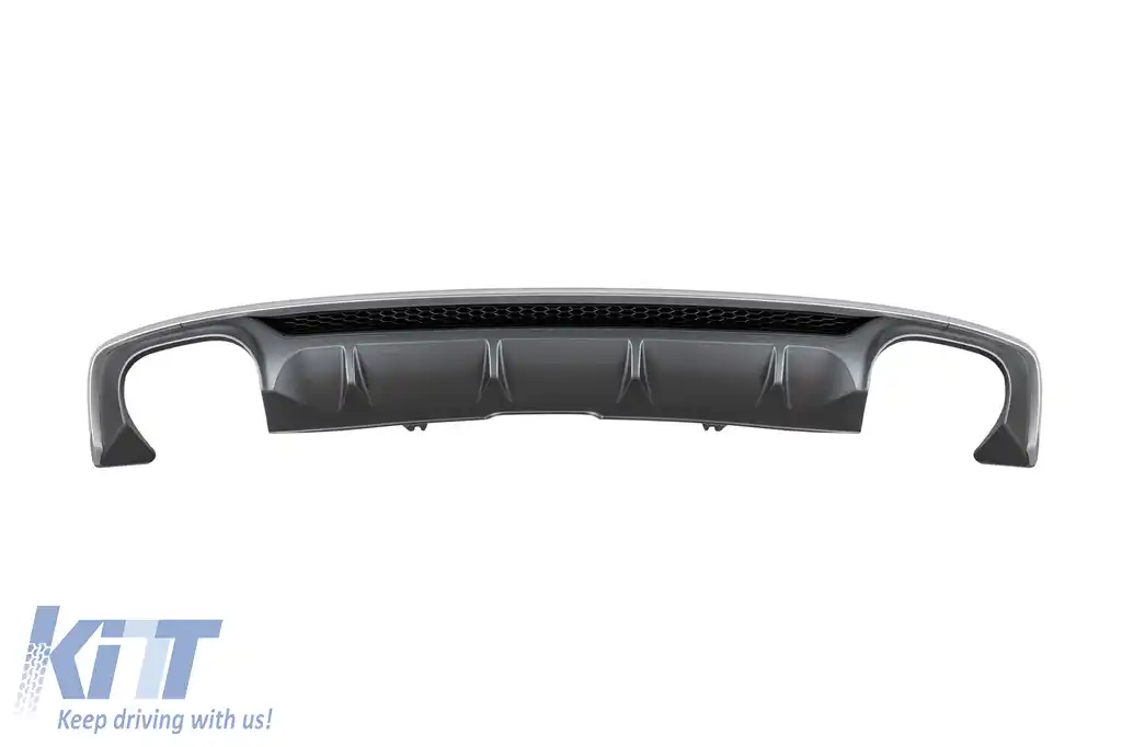 Difuzor tip S5 cu capete cromate potrivit pentru bara spate S-line pe Audi A5 Sportback, Coupe, Cabrio 2016-2020 -oo--oo--image-6148407