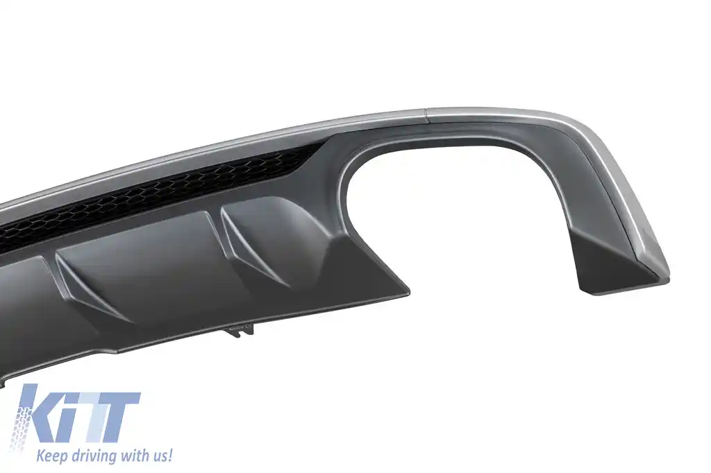 Difuzor tip S5 cu capete cromate potrivit pentru bara spate S-line pe Audi A5 Sportback, Coupe, Cabrio 2016-2020 -oo--oo--image-6148408