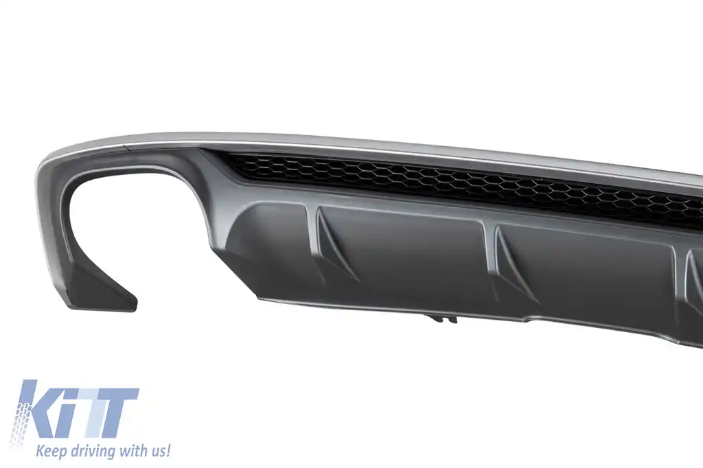Difuzor tip S5 cu capete cromate potrivit pentru bara spate S-line pe Audi A5 Sportback, Coupe, Cabrio 2016-2020 -oo--oo--image-6148409