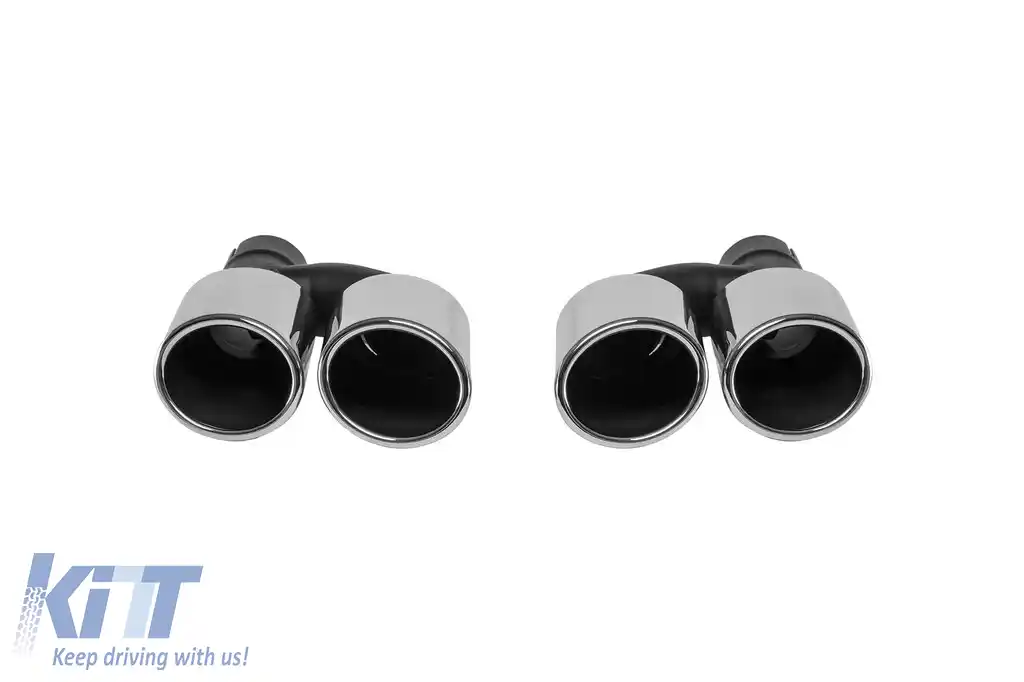 Difuzor tip S5 cu capete cromate potrivit pentru bara spate S-line pe Audi A5 Sportback, Coupe, Cabrio 2016-2020 -oo--oo--image-6148410