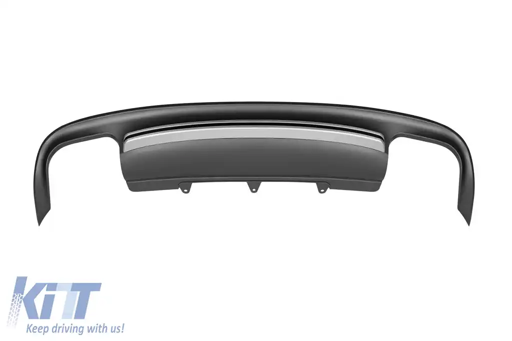 Difuzor tip S5 potrivit pentru bara spate standard a Audi A5 Sportback 2012-2015 -oo--oo-, cu garnitură mată gri-image-6163633