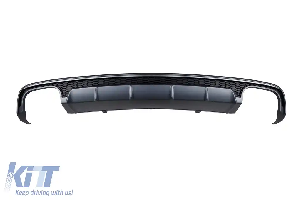 Difuzor tip S6 potrivit pentru bara spate S-line a Audi A6 sedan, break 2016-2018 -oo--oo-