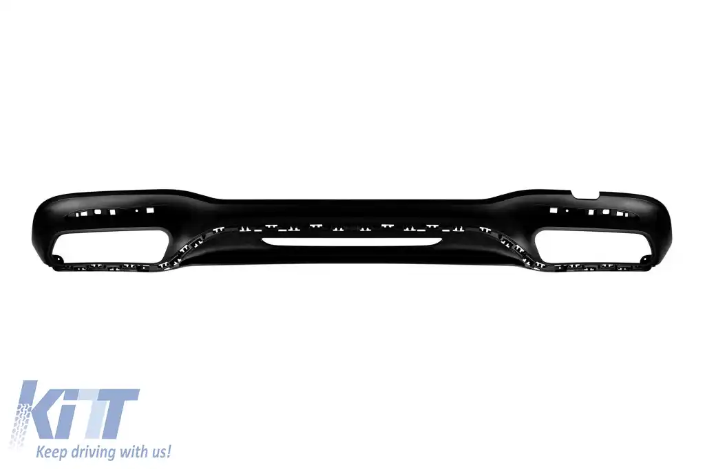 Difuzor tip S63 cu capete cromate potrivit pentru bara spate A Design pe Mercedes S-Class W222 2017-2019, cu garnitură cromată-image-6265735