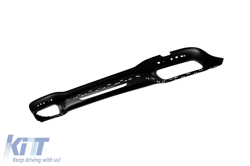 Difuzor tip S63 cu capete cromate potrivit pentru bara spate A Design pe Mercedes S-Class W222 2017-2019, cu garnitură cromată-image-6265737