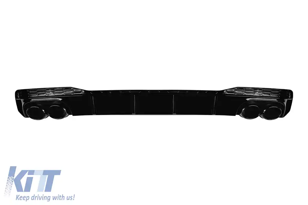 Difuzor tip S7 cu capete din plastic potrivit pentru bara spate S-line la Audi A7 Sportback după 2018 -oo--oo-