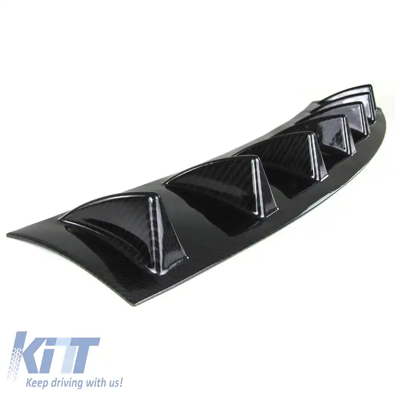Difuzor Universal pentru Bara Spate cu 7 Fini Aspect Carbon din Plastic ABS 1buc-image-6299279