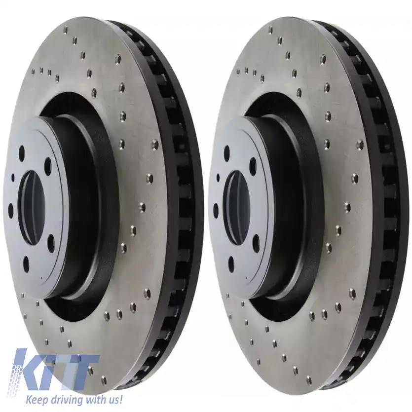 Discuri de frână frontale StopTech HC 352mm perforate, potrivite pentru Ford Mustang 15-21