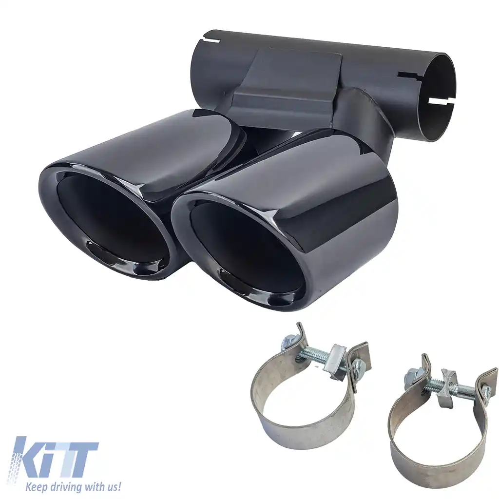 Dual Pipe GTS Tailpipe Negru potrivit pentru Porsche 718 Cayman Boxster 982 2016-2020-image-6199870