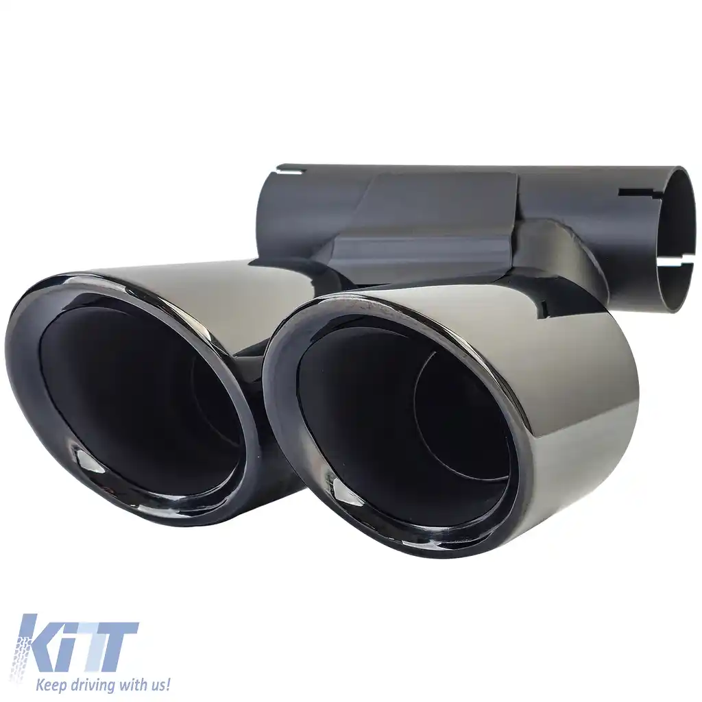 Dual Pipe GTS Tailpipe Negru potrivit pentru Porsche 718 Cayman Boxster 982 2016-2020-image-6199872