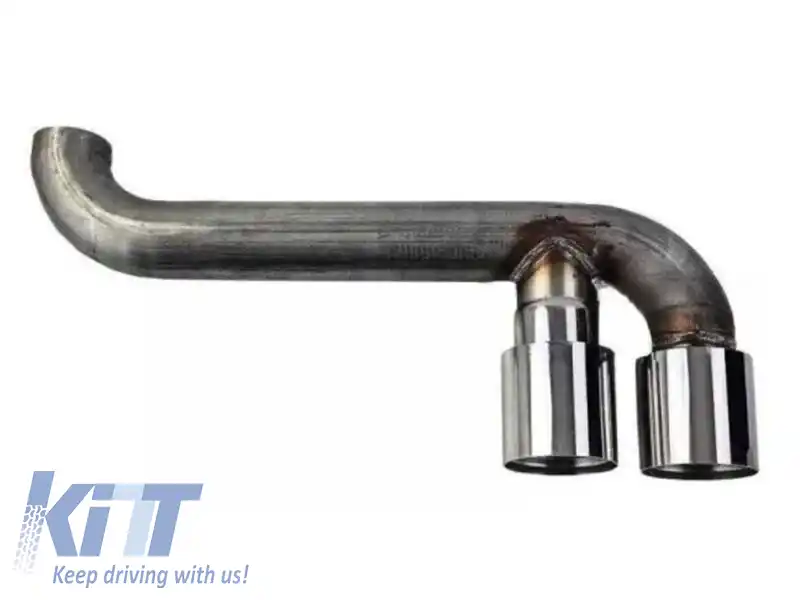 image-69-Dublu vârf de eșapament cromat tip JCW potrivit pentru Mini Cooper F55 2014-2020, cu 5 uși