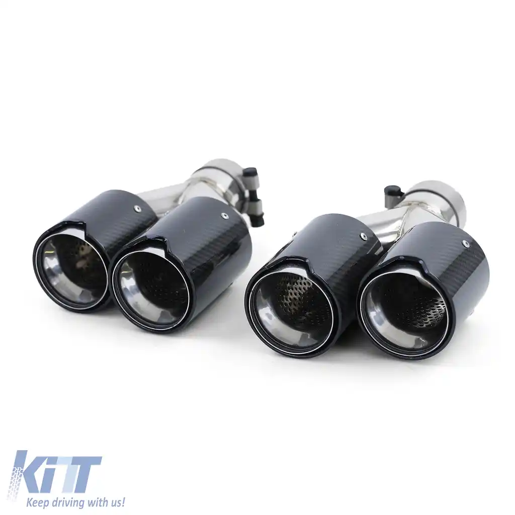 Dubluri de evacuare din carbon cu 4 țevi duplex, potrivite pentru BMW Seria 5 F10 F11 535i 535d-image-6199405