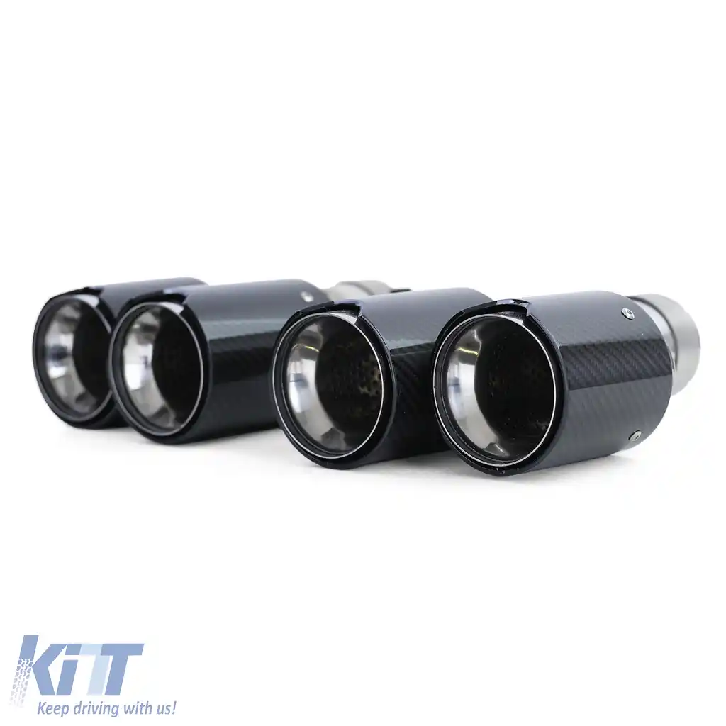 Dubluri de evacuare din carbon cu 4 țevi duplex, potrivite pentru BMW Seria 5 F10 F11 535i 535d-image-6199406