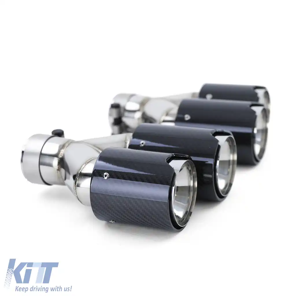 Dubluri de evacuare din carbon cu 4 țevi duplex, potrivite pentru BMW Seria 5 F10 F11 535i 535d-image-6199407