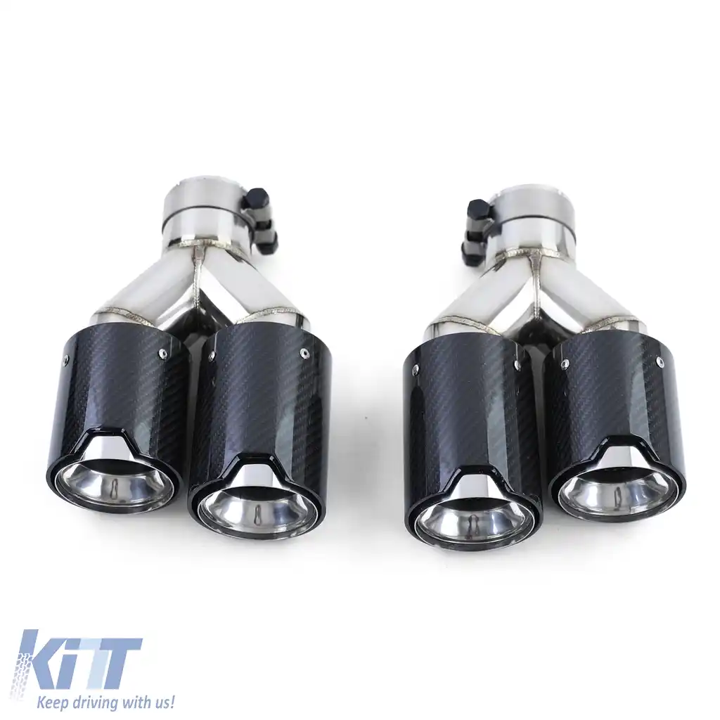 Dubluri de evacuare din carbon cu 4 țevi duplex, potrivite pentru BMW Seria 5 F10 F11 535i 535d-image-6199408