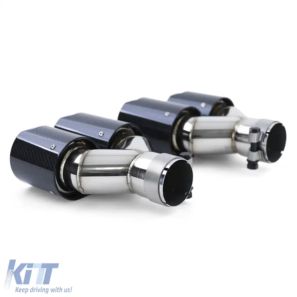 Dubluri de evacuare din carbon cu 4 țevi duplex, potrivite pentru BMW Seria 5 F10 F11 535i 535d-image-6199409