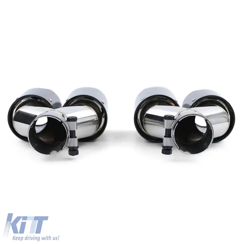 Dubluri de evacuare din carbon cu 4 țevi duplex, potrivite pentru BMW Seria 5 F10 F11 535i 535d-image-6199410