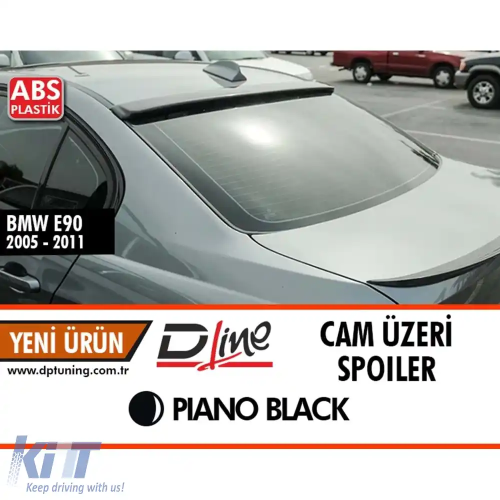 image-30-E90 ACS Spoiler spate pentru acoperiș Piano Negru ABS / 2004-2011