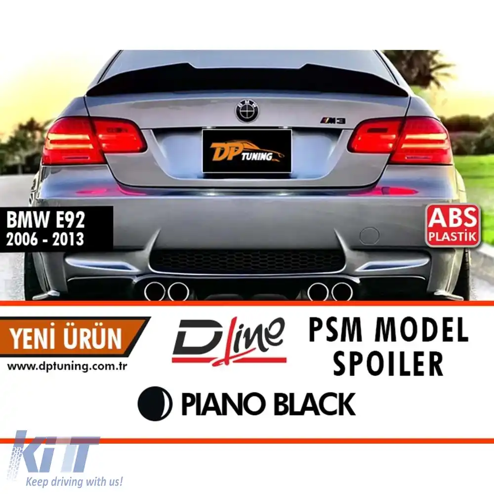image-26-E92 PSM Spoiler portbagaj Negru Pian ABS / 2007-2013