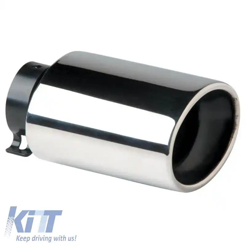 Țeavă de eșapament universală cromată F65mm ovală 4008070 1 buc.-image-6295653