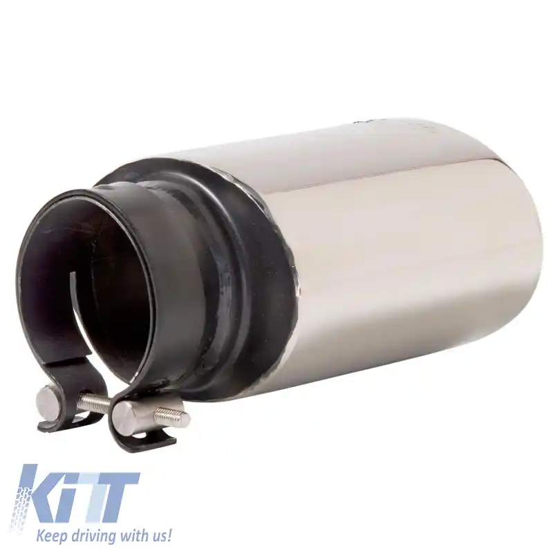 Țeavă de eșapament universală cromată F65mm ovală 4008070 1 buc.-image-6295655