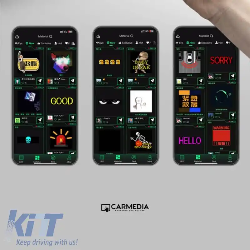 Ecran de mesaj digital LED flexibil, potrivit pentru aplicația Android/iOS 49.2x11cm-image-6322658