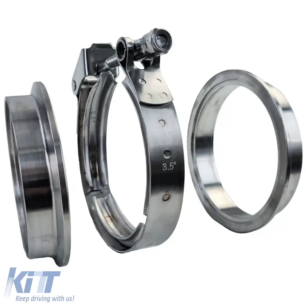 Edelstahl V-Band Schelle Klemme Set mit Schnellverschluss 3.5