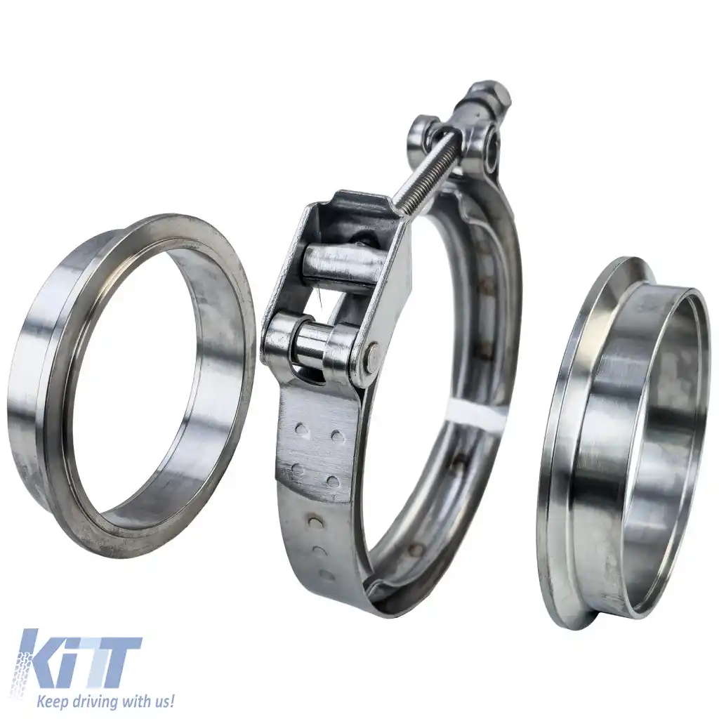 Edelstahl V-Band Schelle Klemme Set mit Schnellverschluss 3.5