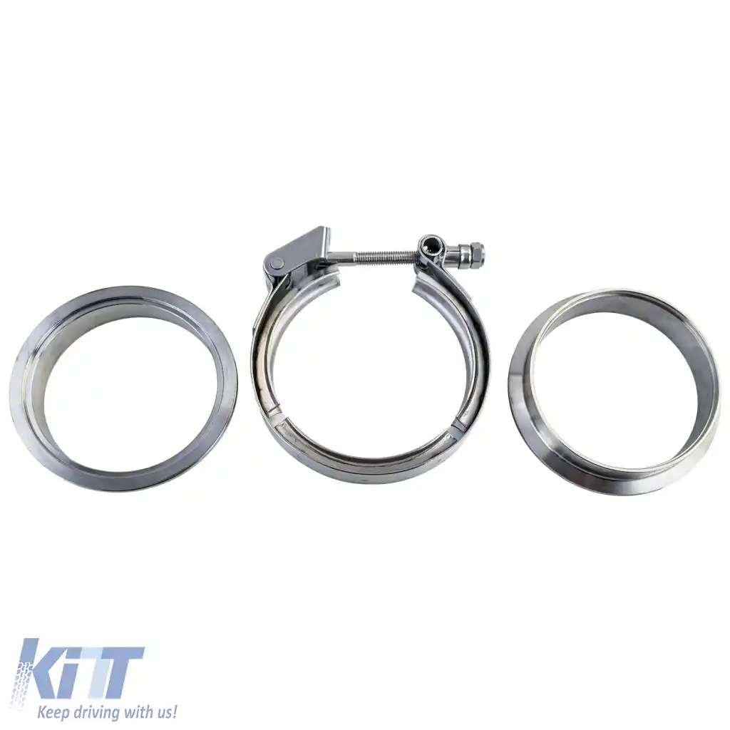 Edelstahl V-Band Schelle Klemme Set mit Schnellverschluss 3.5